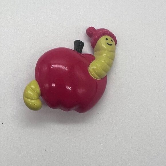 Avon Fragrance Glace Pin Willy Inch Worm Apple Vintage 1974 Brooch Not Empty - Picture 1 of 9